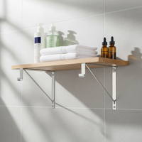 Support d'étagère triangulaire robuste en métal 275x280mm 2.0mm en fonte, fixation murale, revêtement poudré, pour suspension de casseroles et plantes de cuisine