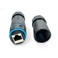 Coupleur de câble LAN Ethernet extérieur principal femelle à IP67 coupleur de connecteur RJ45 étanche à montage sur panneau