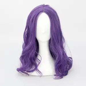 Newlook Wig Long Wavy Cosplay Wig Purple Mixed Wig for Girls Costume Party New Year