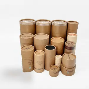 Cardboard ESTICK Custom Luxury Round Box Kraft Paper Creative Biodegradable Food Grade Tube Cardboard Packaging Paper Tube