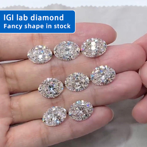 ラボ作成1CT 2CT 3CT 4CT 5CT D VVS VS楕円形ルースラボ成長ダイヤモンド - Product Image 1