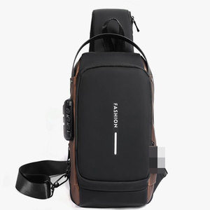 Nouvelle Sacoche Poitrine Grande Capacité Tendance avec Verrouillage par Mot de Passe Antivol, Interface USB Durable, Pliable, Porté Épaule Unique - Product Image 3