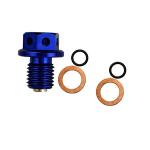 Vis de moteur magnétique en aluminium personnalisée - Vis de vidange d'huile résistante <span class=keywords><strong>à</strong></span> la chaleur courte, mise <span class=keywords><strong>à</strong></span> niveau, vis recouverte, moto - Product Image 3