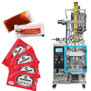 In stock automatic paste filling machine hot chilli sauce small sachet packing machine soy sauce sachet packing machine