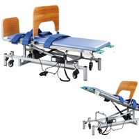 Table de physiothérapie électrique pour adultes avec correcteur de cheville, table inclinable pour la rééducation, dispositif de position assise, lit vertical