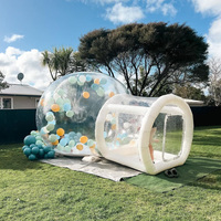 Fête en plein air mariage PVC maison à bulles enfants fête dôme transparent ballon tente de jardin tente gonflable à bulles avec Tunnel