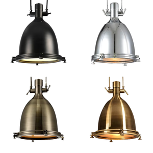 Suspension industrielle moderne style ferme, abat-jour en fer, LED dimmable, installation facile, luminaire de plafond suspendu pour restaurant - Product Image 1