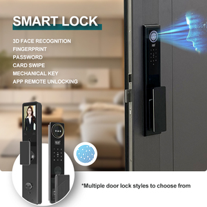 ZEKIN New Modern Design Exterior Other Door French Front Entrance Grey Security Door for House With <b>Smart</b> <b>Lock</b> - Product Image 2