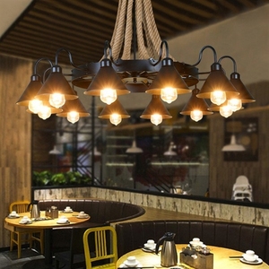 Lampes suspendues en corde de chanvre de style industriel Aobo, restaurants de barbecue, magasins, éclairage décoratif rétro commercial pour bar - Product Image 1