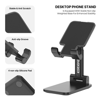 Soporte Ajustable para Teléfono de Escritorio ESEEKGO TS-01, Material Duradero para Dispositivos de 4 a 13.3 Pulgadas, Compatible con Tablets y Celulares
