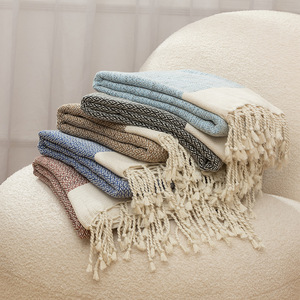 Manta Turca de Algodón Rectangular, Gruesa, de Algodón Puro, para Sofá, Multifuncional, para Siesta en la Oficina, en Colores Marrón, Azul Claro, Azul Marino, Gris y Rojo - Product Image 1