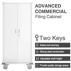 Armoire de <span class=keywords><strong>garage</strong></span>, grande armoire de rangement en métal, casier de <span class=keywords><strong>garage</strong></span>, 4 étagères réglables, portes verrouillables, revêtement en poudre époxy, couleur au choix - Product Image 6