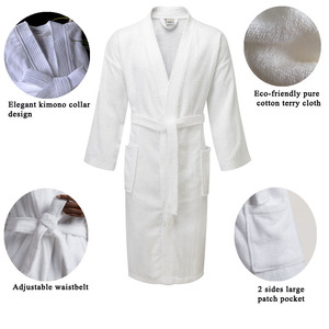 Batas <span class=keywords><strong>de</strong></span> baño <span class=keywords><strong>de</strong></span> algodón blanco Batas <span class=keywords><strong>de</strong></span> tela <span class=keywords><strong>de</strong></span> rizo para <span class=keywords><strong>mujer</strong></span> Toalla Albornoz Batas <span class=keywords><strong>de</strong></span> spa - Product Image 2