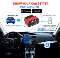 Lector de código de error de coche, herramienta de diagnóstico universal con multilenguaje, Bluetooth, elm327, barato, 25k80, obd2