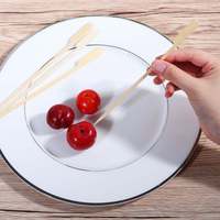 Brochettes en bambou jetables 100% écologiques - Design minimaliste, logo personnalisable, haute qualité, portables, pratiques pour barbecue au charbon de bois