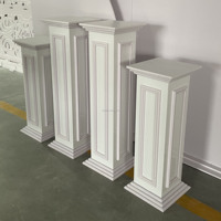 Accessoires de scène de mariage en PVC décoratifs, colonnes carrées blanches, socles, colonnes romaines, moules de colonnes à vendre