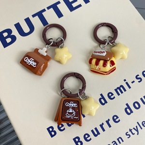 Cute Cartoon Girl Keychain, High-End Resin <b>Bag</b> <b>Charm</b>, Star & Heart Mini Pendant for Purse Backpack Decoration - Product Image 3