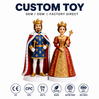 Figurines décoratives 3D personnalisées en PVC, modèle de jouet miniature, statue royale roi et reine, conception OEM, fabrication en usine