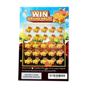 Billets de loterie personnalisés en ligne Conception libre Carte à gratter porte-bonheur Impression de loterie multicolore Billets de loterie à gratter en couleur - Product Image 3