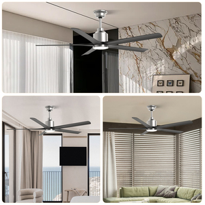Hiện Đại Đơn Giản 100-240V Volt 52 Inch 5 ABS Lưỡi <span class=keywords><strong>Ceilling</strong></span> Cealing Cieling <span class=keywords><strong>Fan</strong></span> <span class=keywords><strong>DC</strong></span> BLDC Động Cơ Điều Khiển Từ Xa Quạt Trần - Product Image 2