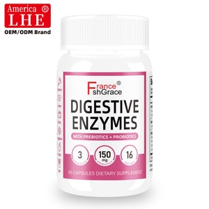 Enzimas Digestivas con Prebióticos, Digestión que Descompone Grasas, Carbohidratos y Proteínas, Optimiza la Disponibilidad de Nutrientes, 60 Cápsulas - Product Image 1