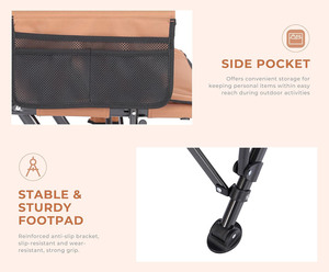 Sillas Plegables de Playa, Jardín y Camping, Reclinables, Portátiles, de Lujo, con Respaldo Ajustable y Diseño Personalizado de Oriente Medio - Product Image 3