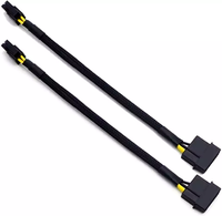 Cable adaptador de extensión Molex IDE de 4 pines macho a hembra de fábrica OEM, 12 pulgadas, con revestimiento de PVC, certificado RoHS, en stock