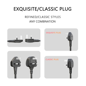 İngiliz Standart BS Fişi 13A 250V 3250W Ağır Hizmet Tipi, Kabak Şeklinde ve Kare Şekilli İngiliz Uzatma Kablosu 1 veya <span class=keywords><strong>2</strong></span> Çıkışlı Güç Kablosu - Product Image 6