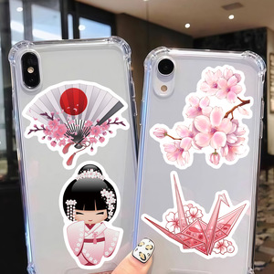 50 autocollants décoratifs en fleurs de <span class=keywords><strong>cerisier</strong></span> <span class=keywords><strong>japonais</strong></span> roses pour la décoration de téléphone, autocollants Sakura mignons - Product Image 5