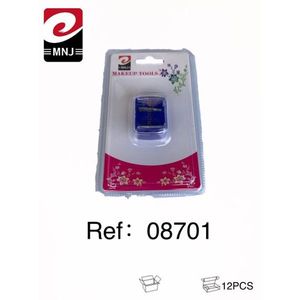 MNJ Pencil Sharpener Blue Makeup Tools Ref 08701 12Pcs Pack - Product Image 1