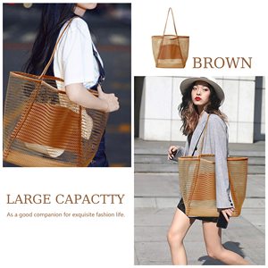 Bolsa de Playa Grande de Malla para Mujer, Bolsas de Playa de Malla Grandes Personalizadas - Product Image 6