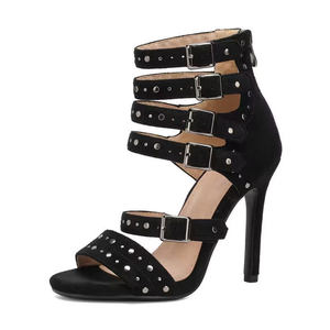 Scarpe da Ballo Jazz Salsa con Fibbia Viola 7,5cm 9,5cm 11cm Sandali da Ballo in Camoscio Scarpe da Ballo per Esibizioni per Donne - Product Image 3