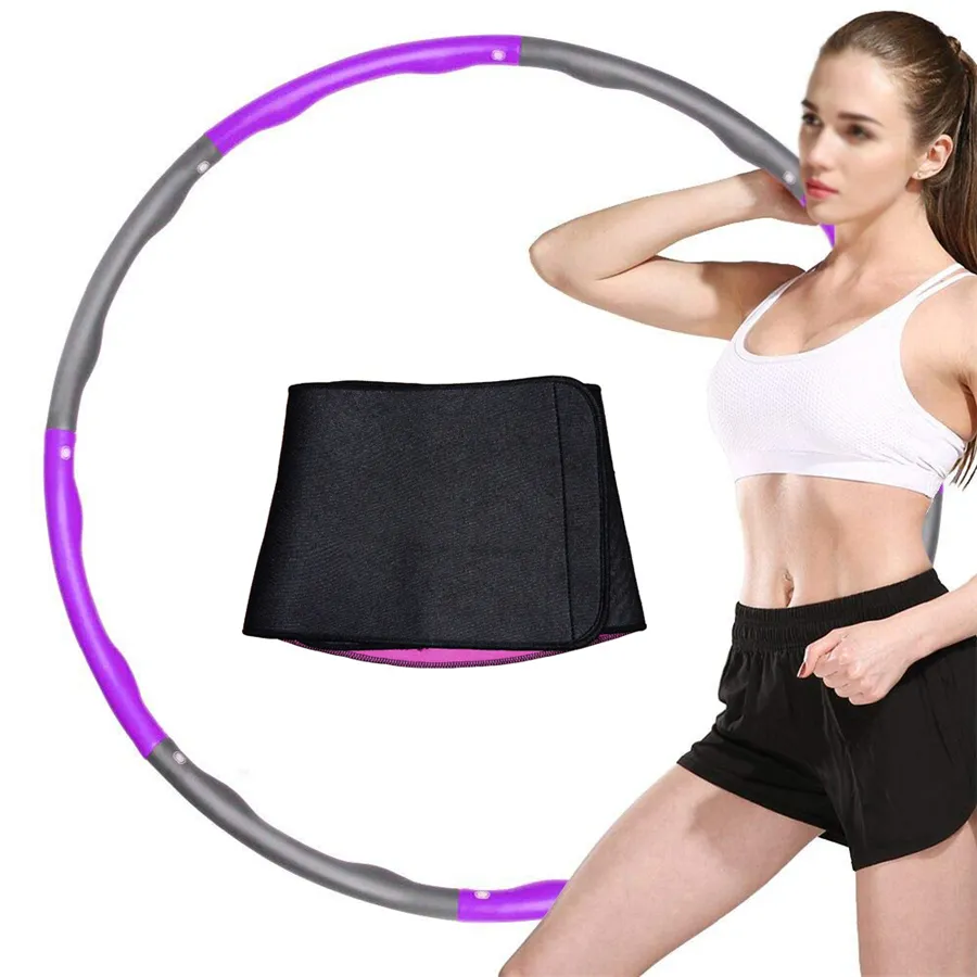 fitness accessories of weighted hula hoops waist trainer for exercise and fitness gym Wholesale hulahoop for