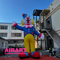 Décoration d'événement de cirque, personnage de clown gonflable, figurine de clown amusante gonflable géante à vendre