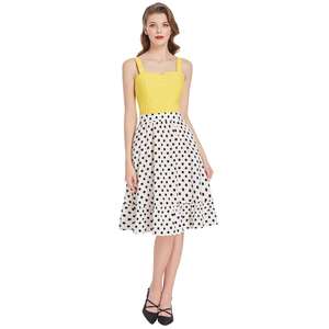 BPS02054 Belle Poque Delle Donne Polka Dots <span class=keywords><strong>Gonna</strong></span> Con Tasche Elastico In Vita Svasato A-Line Vintage Gonne - Product Image 5