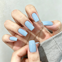 Service OEM ODM, Couleurs Personnalisées, 10 Faux Ongles Carrés à Coller, Brillants, Couverture Complète, Vente en Gros, Emballage Personnalisé pour Salons et Fêtes