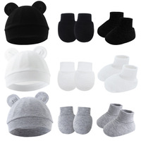 Nuevo Conjunto de 3 Piezas de Gorro, Guantes y Calcetines de Algodón Cálido con Diseño de Mickey Mouse para Bebés Recién Nacidos, Unisex, Color Personalizable
