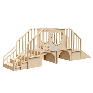 Escalier <span class=keywords><strong>Montessori</strong></span> en bois pour tout-petits, bébé apprend à marcher, jouer sur l'escalier avec un tunnel, <span class=keywords><strong>aire</strong></span> <span class=keywords><strong>de</strong></span> <span class=keywords><strong>jeux</strong></span> en bois d'intérieur - Product Image 2