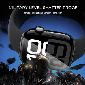 Protection d'écran pour Apple Watch 38/40/<span class=keywords><strong>41</strong></span>/42/43/46 mm, film PMMA anti-poussière, installation en deux étapes, qualité militaire, incassable - Product Image 5