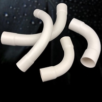 Conector de Tubería de PVC Rígido de 2 Pulgadas y 90 Grados, Extremo de Campana, Cédula 40, Accesorios para Conductos Eléctricos Grises, Certificación ETL, Fundición
