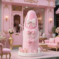 Grande sculpture d'ongle de simulation, décoration d'ongles, ornements de magasin, tête de porte, image personnalisée, modèle en fibre de verre