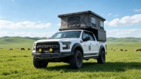 Auvent pliable en aluminium léger pour camionnette 4x4, tente de toit, cuisine coulissante, 2-3 personnes, moderne, noir