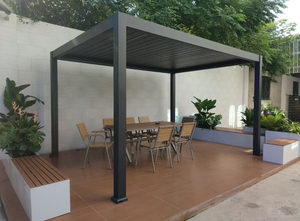 Arco de Boda, Pérgola Eléctrica para <span class=keywords><strong>Terraza</strong></span> Exterior, Techo de Aluminio, Toldo Eléctrico, Parasol, Rejilla, 100% Impermeable, LED Opcional, Personalizable - Product Image 2