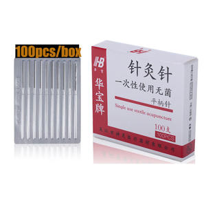 เข็มฝังเข็มแบบจีนโบราณ100ชิ้น/กล่องจาก agujas de acupuntura ปลอดเชื้อแบบใช้แล้วทิ้งการฝังเข็มแบบแห้ง - Product Image 1