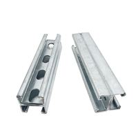 Rails solaires 41x41x12 en acier galvanisé profond, profilé en C creux, anti-corrosion, HDG, 41mmx41mmx2.5mmx6000mm, type Unistrut