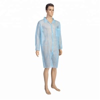 Blouses de laboratoire jetables non tissées pour usines alimentaires et laboratoires, blouses de laboratoire jetables avec visière