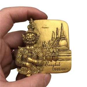Personnalisé Résine Artisanat Pays Touristique Cadeau 3D Thai <span class=keywords><strong>Bouddha</strong></span> D'<span class=keywords><strong>or</strong></span> Aimant De Réfrigérateur Souvenir De Voyage Du Monde Aimants De Réfrigérateur Magnétiques - Product Image 1