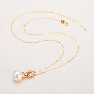 Collier pendentif en zircon blanc unique pour femmes, niche haut de gamme, argent S925, perle d'eau douce, chaîne de clavicule, platine - Product Image 3