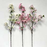 Bunga Simulasi Baru Peach Blossom Deep Pink Begonia, Model Bunga Sutra Semi-manual Kelas Atas, Mewah Ringan