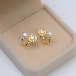 S925 <b>Silver</b> Personalized Adjustment <b>Ball</b> Double Long Style Tassel Earstring Pearl DIY Accessories 10mm Elegant Earnail <b>Earrings</b> - Product Image 4